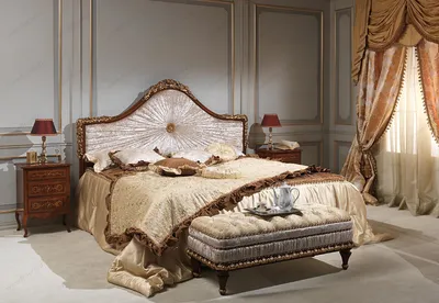 Темная мебель для спальни в классическом стиле