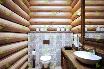 Дизайн санузла в бане «Сервантес»