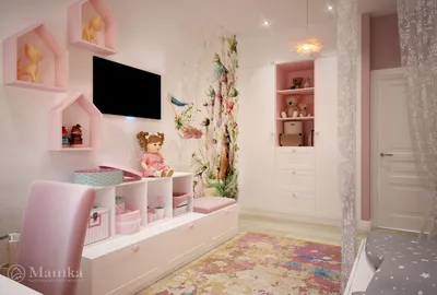 Дизайн детской комнаты для девочки - YouTube