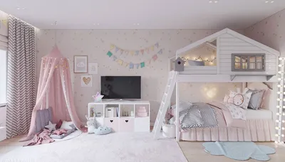 Дизайн детской комнаты для девочки: 80 фото, идеи интерьеров, современные  тренды | Hoff