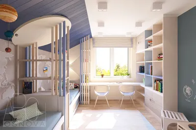 Дизайн детской комнаты для двух мальчиков - заказать в Казани