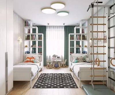 100 идей дизайна детской комнаты для двоих разнополых детей | ivd.ru