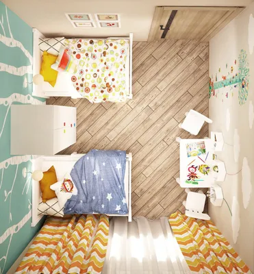 Интерьер детской комнаты в доме в современном стиле
