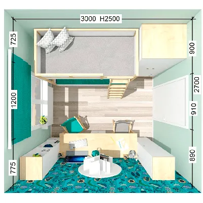 Design of a children's room 9 sq m: photos of interior examples, layout  options