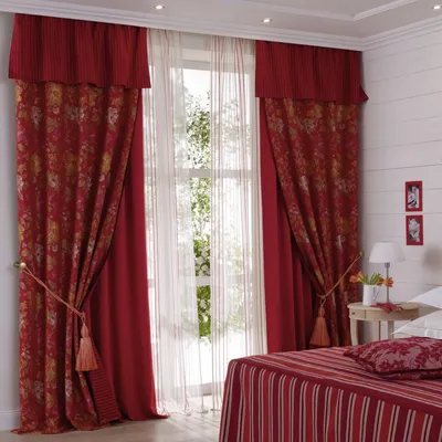 Подбираем бордовые шторы и тюль в интерьер гостиной, спальни и не только