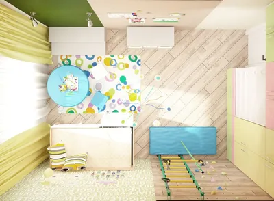 Планировка детской комнаты 14 кв.м. для мальчика или девочки | Студия  Дениса Серова