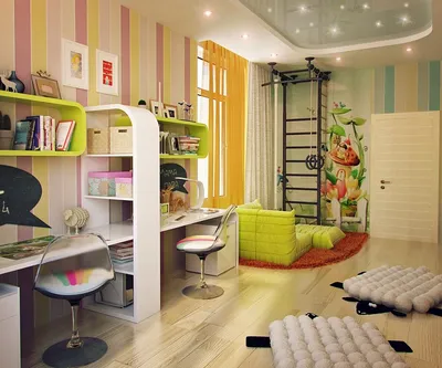 Детская комната для двоих детей (фото, примеры, наши работы) - Арт Проект  г. Москва