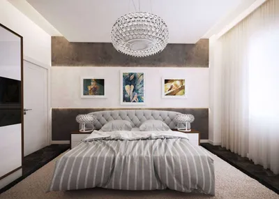 Люстра в спальню: современный стиль светильника в интерьере для маленьких  комнат, фото