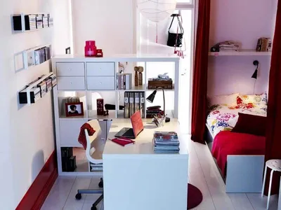 Детская комната 18 кв. м в современном стиле для двух детей.