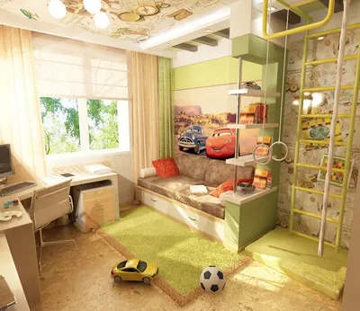 Дизайн детской комнаты для двоих детей - 69 фото