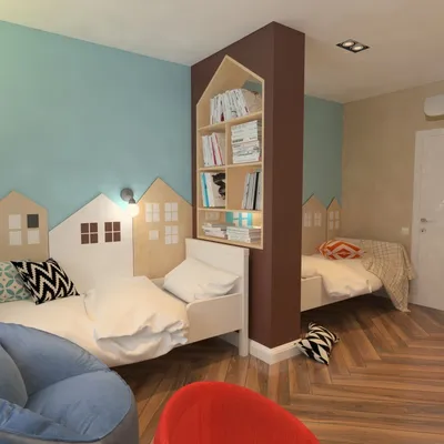 дизайн детской комнаты для мальчика 20 кв.м. | Студия Дениса Серова