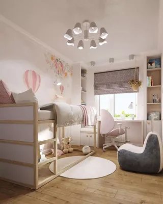 Интерьер детской в современном стиле проекта «Дизайн интерьера 3-х  комнатной квартиры в ЖК Триколор» от студии дизайна Линии интерьера, фото 1  из 44