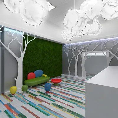 Дизайн детского центра раннего развития в ЖК Яскравий — фото уникальных  дизайнов современных проектов жилых и нежилых помещений Polyakova.biz