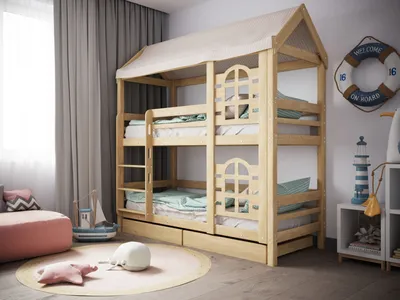 Детские двухъярусные кровати - 50 фото необычных идей в интерьере