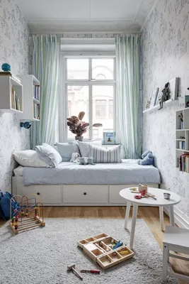 Интерьер Детские Дизайн в Instagram: «Идеальное размещение для длинной узкой  комнаты. Как Вам… | Interior design bedroom small, Home room design, Boy  bedroom design