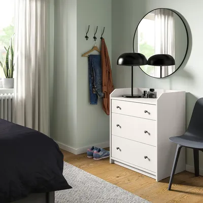 IKEA Комплект мебели для спальни 3 шт. HAUGA (594.833.84), цена 12210.36  грн — Prom.ua (ID#1623107066)