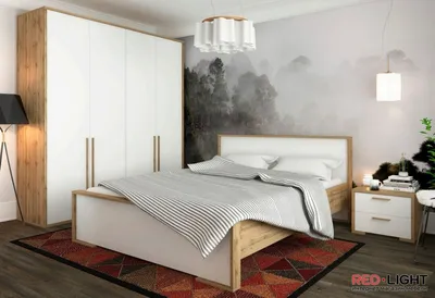 Модульная спальня Франческа (дуб вотан/белый) - купить в Киеве недорого.  Цена, описание | RedLight