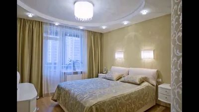 Натяжные потолки двухуровневые фото для спальни - YouTube