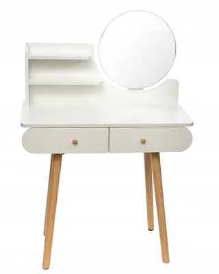 ᐉ Туалетный столик JUMI SCANDI с зеркалом Белый