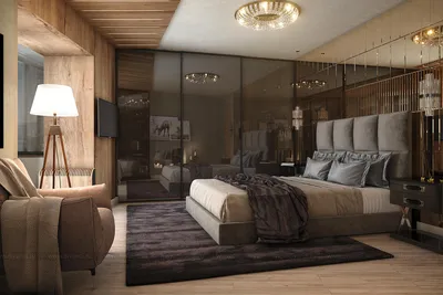 Шикарная спальня в приглушенных тонах (Дизайн-студия Малина) — Диванди