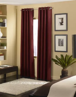 Бордовые шторы: в гостиную, в спальню, на кухню и в зал