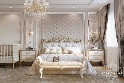 Проект мастер-спальни в классическом стиле ⋆ Студия дизайна элитных  интерьеров Luxury Antonovich Design
