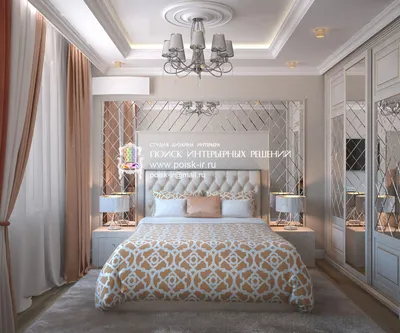 Дизайн интерьера классической спальни в теплых тонах - Проект дома