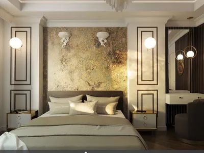 2023 СПАЛЬНИ фото дизайн классической спальни в бежевых тонах с тремя  окнами, Одесса, Архитектурная студия \"STUDIOS\"