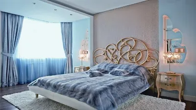 Спальня в голубых тонах 340+ Фото Дизайна, Идеи для Интерьера и Ремонта –  Portes Киев