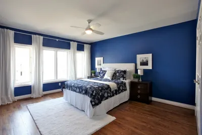 Синяя спальня: идеи дизайна, оформление интерьера, с какими цветами  сочетается