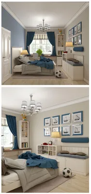 🔥 Дизайн спальни в синих тонах (60 фото) 2023 лучшие идеи для квартиры от  дизайн-студии в Москве! | Дизайн-квартиры.рф