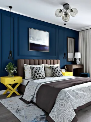 Синяя спальня (100+ фото) — реальные интерьеры, подборка идей дизайна