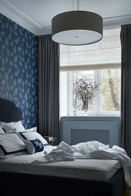 Спальня в синих тонах | Интерьеры спальни, Проектирование интерьеров, Дизайн  дома