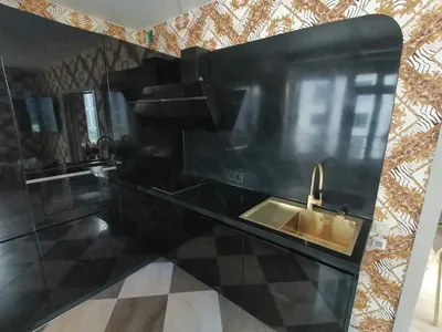 черная глянцевая кухня | sborka-pro.ru
