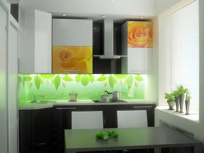 Скинали для кухни с 3D эффектом: объемные фото на панелях