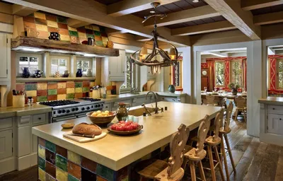 Дизайн интерьера кухни шале | ТОП Кухни