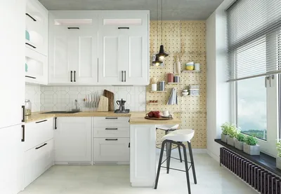 Белая кухня с деревянной столешницей – ТОП 20 идей (+75 фото)