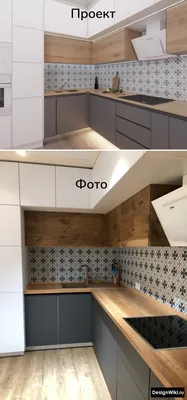 Дизайн белой кухни с деревянной столешницей | Ноябрьск
