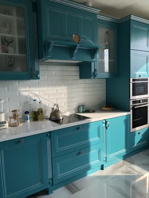 Моя голубая кухня | Kitchen inspiration design, Country kitchen designs,  Kitchen cabinet remodel