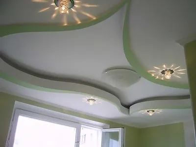 Дизайн подвесных потолков из гипсокартона [71 фото]