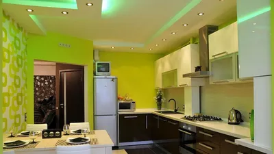 Натяжной потолок на кухню с газовой плитой, какой лучше выбрать? Какое  освещение добавить: точечные светильники, светодиодную подсветку,  трек-системы? Фото удачных дизайнов натяжных потолков на кухне. — компания  «Лидер»