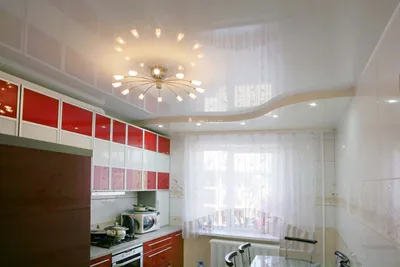 Натяжной потолок на кухне в Новосибирске | «Сибирские Потолки»