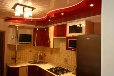 Натяжные потолки на кухне - iDEAl