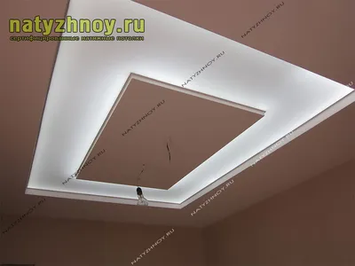ФОТО - Двухуровневый потолок с подсветкой \"Lightstar\" Одинцово :: Натяжные  потолки со скрытой подсветкой ¦ «Natyzhnoy DEV.»
