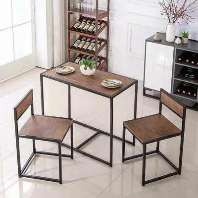 Обеденный стол, набор из 2 стульев, обеденный стол, современный деревянный  стол, обеденный кухонный набор мебели, мебель для гостиной - купить по  выгодной цене | AliExpress