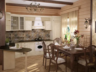 дизайн кухни в деревянном доме - Ремонт без проблем