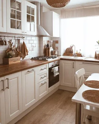 Дизайн маленькой кухни в частном доме - 69 фото