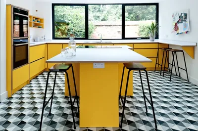 Желтая кухня - 100 фото лучших идей дизайна и сочетаний