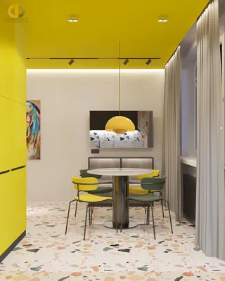 Кухня в желтых насыщенных тонах – посмотреть 8 фото дизайна интерьера  кухонь в желтом насыщенном цвете: портфолио, цены на услуги в Москве на  сайте ГК «Фундамент»