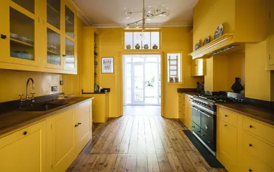 Дизайн желтой кухни - интерьер в сочетании с другими цветами
